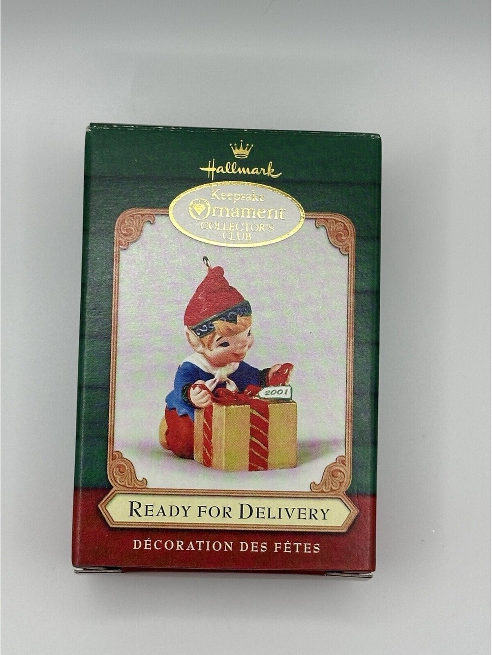 2001 Hallmark Keepsake Collectors Club Ornament Ready For Delivery Elf